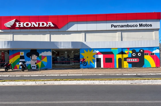 Pernambuco Motos Peixinhos ganha nova fachada e reforça sua identidade